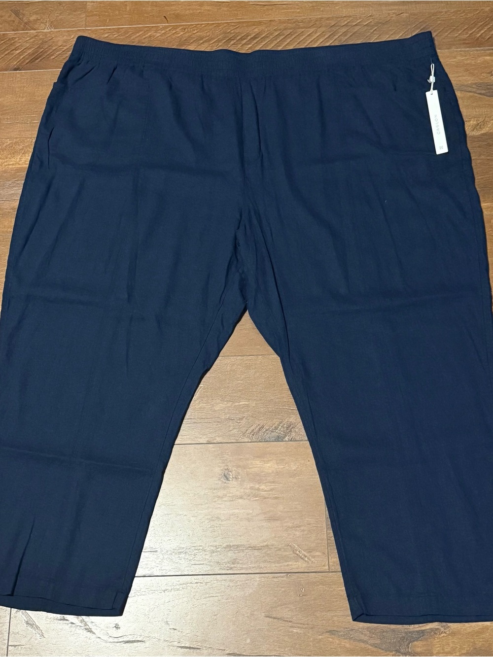 Caslon Dark Navy Elastic-Waist Capris